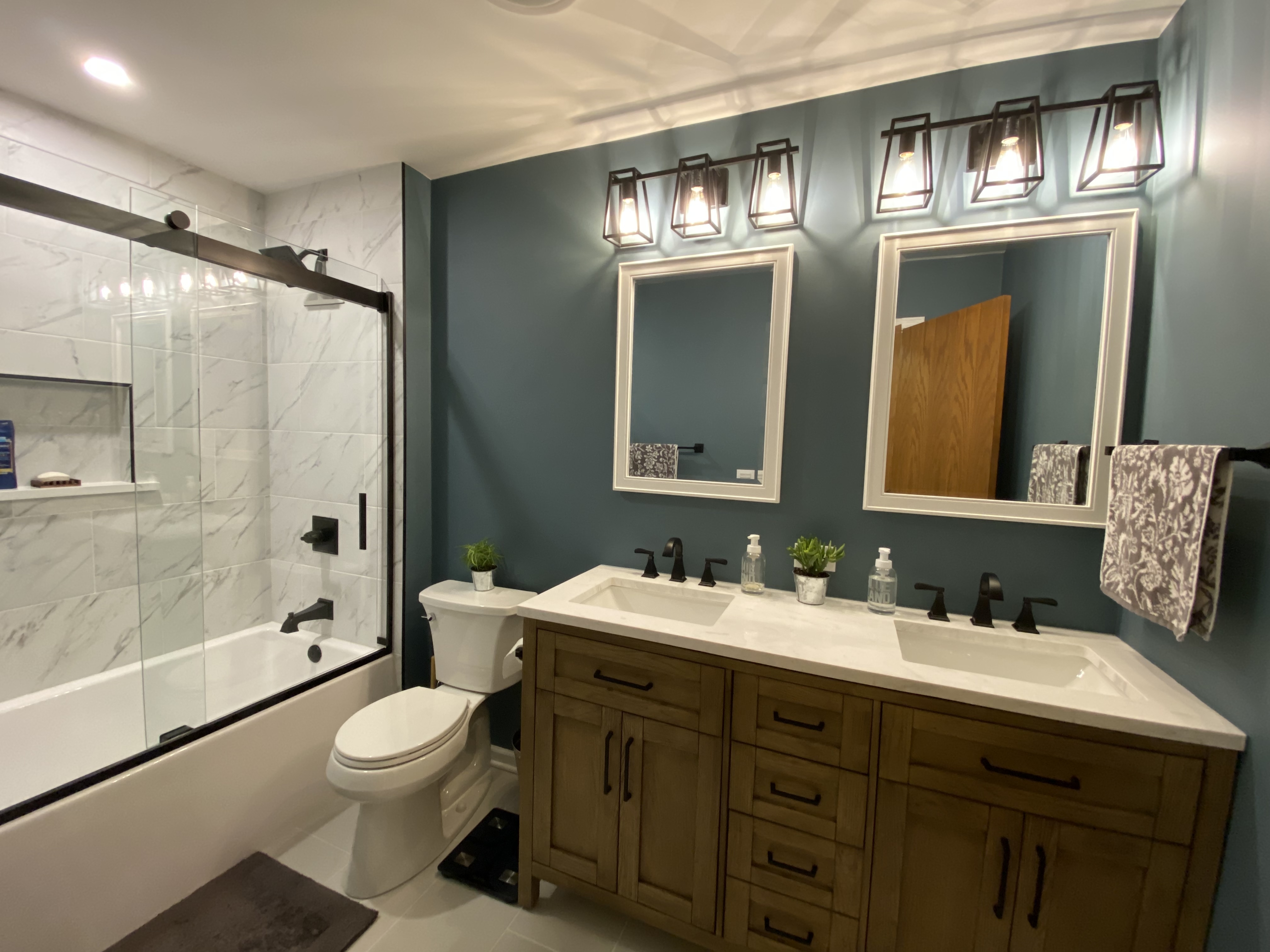 Complete bathroom makeover after renovation